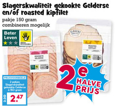  kipfilet 2 150 slagerskwaliteit gekookte gelderse roasted pakje combineren beter leven dieren bescherming slagers halve 
