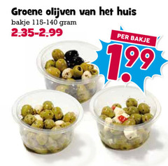  verse olijven groene huis bakje 