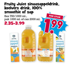  fruitsmoothie 100 1000 fruity juice sinaasappeldrink drink smoothie sap fles 750 ml pak sinaas appel stuk mango access 