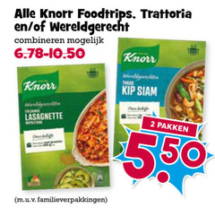  knorr maaltijdmix 2 foodtrips trattoria wereldgerecht combineren lasagnette thaise kip siam pakken 