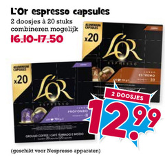  douwe egberts l or koffiecups 2 20 espresso capsules doosjes stuks combineren aluminium profondo ground coffee estremo nespresso apparaten 