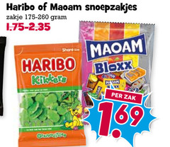  maoam haribo snoep snoepzakjes zakje share sa kikkers bloxx man zak 