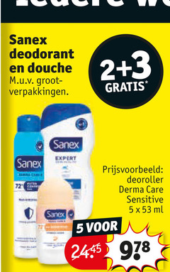  sanex douchegel deodorant 2 3 5 douche expert deoroller derma care sensitive ml 