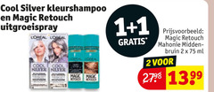  haarkleuring 1 2 cool silver kleurshampoo retouch uitgroeispray loreal mahonie bruin ml 