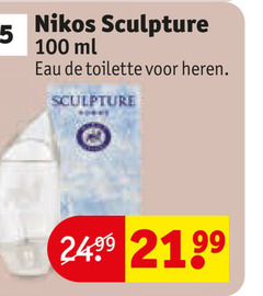  5 100 nikos sculpture ml eau toilette heren 