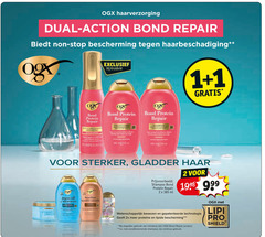  ogx shampoo 1 2 1998 haarverzorging dual action bond repair stop bescherming haarbeschadiging kruidvat protein conditioner sterker haar ml argan oil morocco wetenschappelijk bewezen gepatenteerde technologie 2x dagelijks gebruik vs conditionerende continue pro shield 