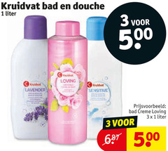  kruidvat huismerk douchegel 1 3 500 bad douche liter loving lavender sensitive creme 