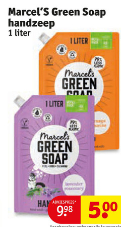  marcels green soap handzeep 1 liter chan less rosemary 