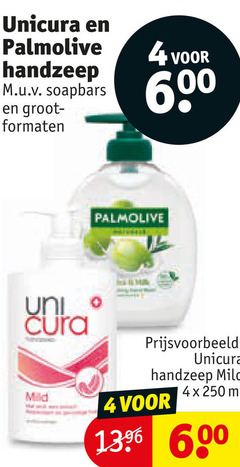  unicura palmolive handzeep 4 250 600 60 formaten uni cura mild ml 