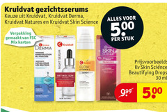  30 500 kruidvat derma natures skin science gemaakt fsc mix karton 5 00 stuk les night serum glow beautifying drops ml 