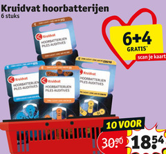  kruidvat huismerk gehoorapparaatbatterijen 4 6 10 hoorbatterijen stuks piles scan kaart 