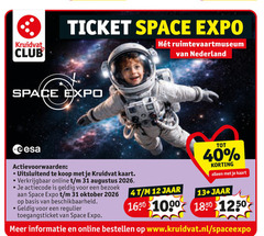 klik op dit plaatje voor een vergroting en voor vergelijkbare aanbiedingen gerelateerd aan
12 13 31 40 1000 1650 kruidvat club ticket space expo nederland kaart online bezoek oktober basis beschikbaarheid toegangsticket jaar bestellen www.kruidvat.nl spaceexpo 12 13 31 40 1000 1650 kruidvat club ticket space expo nederland kaart online bezoek oktober basis beschikbaarheid toegangsticket jaar bestellen www.kruidvat.nl spaceexpo