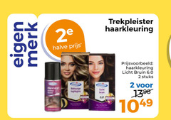  haarkleuring 2 60 merk halve trekpleister licht bruin stuks 
