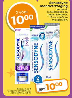  sensodyne tandpasta 2 19 1000 1998 10 mondverzorging gevoeligheid repair protect multipakken herstel minuten cool mint active white ml china 