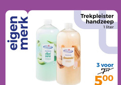  trekpleister huismerk handzeep 1 3 500 merk liter amandel 7 
