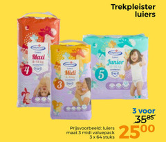  trekpleister huismerk luiers 3 4 5 64 maxi midi junior maat valuepack stuks 25 