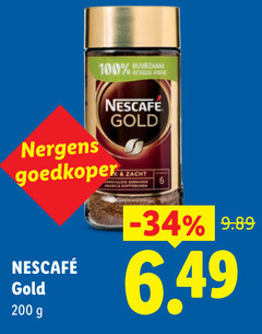  nescafe oploskoffie 100 200 duurzaam gold goedkoper 