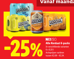  kordaat blikjes bier 6 maandag radler pilsener pack nix18 33 varieeren 