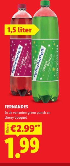  fernandes frisdrank 1 5 liter cherry bouquet green punch 