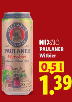  paulaner witbier 1 from germany seit weissbier munich wheat nix18 5 