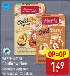  westminster thee 20 50 cold infusion peach passion fruit maracuja brew classic ice tea nature flavoured with flavour meerdere zakjes black flavourites flavo bags 