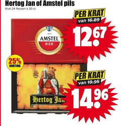  amstel hertog jan krat bier 24 25 30 1267 pils flessen 