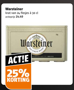  warsteiner krat bier 24 25 30 actieprijs seit das einzig wahre cm 