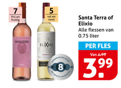 witte wijn rose 5 7 8 fris fruitig santa terra rond 00 hamersma flessen liter fles 