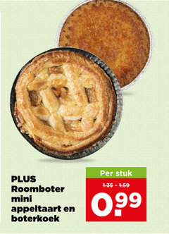  plus huismerk boterkoek appeltaart roomboter mini stuk 99 