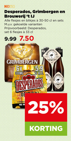  desperados grimbergen brouwerij t ij speciaalbieren 6 25 33 nix18 blikjes 6x 330ml flavoured 4x it wit 