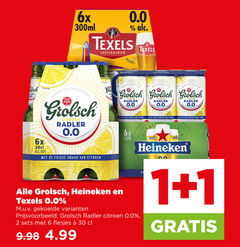  grolsch heineken 0.0 texels blikjes bier alcoholvrij 1 2 6 30 6x 300ml speciaalbier 00 gb meesterschap citroen radler frisse blikken 