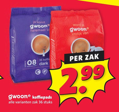  gwoon koffiepads 36 b word jo vrolijk dark zak stuks 