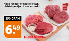  biefstuk 250 malse runder kogelbiefstuk biefstukpuntjes rundersteaks start maandag rund vlees 