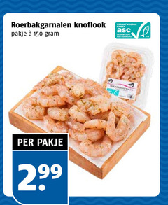  garnalen 150 knoflook pakje kweek gecertificeerd asc-aqua.org 