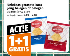  uniekaas geraspte kaas 1 2 150 jong belegen zakjes actieprijs wasp rasp 