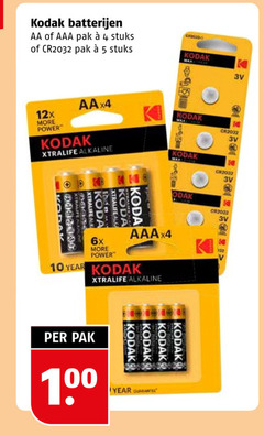  kodak batterijen 4 5 10 16 cr2032 aa aaa pak stuks 12x power alkaline koda 6x year 