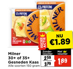  milner kaasplakken 27 150 proteine 35 bikini 30 gesneden kaas soorten voucher 