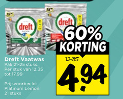  dreft vaatwasmiddel 60 vaatwas pak stuks stuk platinum lemon 