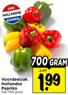  paprika 700 hollandse boeren zak 1 99 