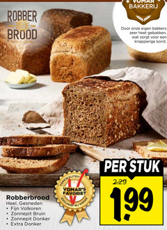  brood 1989 robber bakkerij bakkers gebakken knapperige korst robberbrood gesneden fijn volkoren zonnepit bruin donker favoriet stuk 