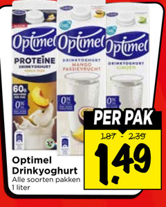  optimel drinkyoghurt 1 60 proteine mango passie vrucht linden soorten pakken liter pak 