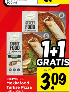  diepvriespizza 1 2 500 ml street food classic diepvries mekkafood turkse pizza pak stuks 