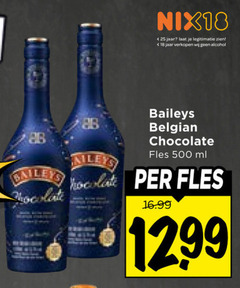  likeur 18 25 500 nix18 jaar legitimatie alcohol baileys belgian chocolate fles ml 