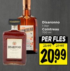  disaronno cointreau likeur amaretto 1 700 2099 liter ml fles 