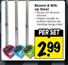  kamerbezem bezem blik steel kleuren vegen bukken lange 