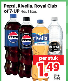  rivella 7-up pepsi royal club cola frisdrank 1 7 up fles liter original r stuk 