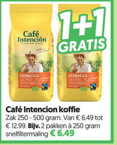  cafe intencion koffie 1 2 250 mcafee fairtrade aromatico plein zak pakken snelfiltermaling 