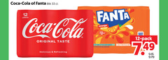  coca-cola fanta cola frisdrank 4 12 33 coca blik original taste refreshing orange less sugar vruchten sap recycled plastic and help recycle pack 