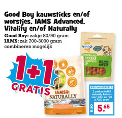  1 2 700 good boy kauwsticks worstjes iams advanced vitality naturally zakje 80 90 zak combineren kipfilet zakken katten voer zalm rijst 