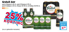  grolsch blikjes bier 4 6 25 30 33 45 50 pak flesje blikje nix18 kanon pilsner premium 